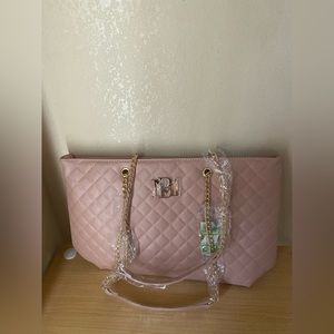 NWT pink Badgley Mischka tote